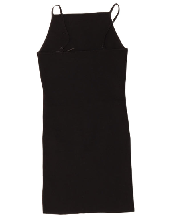 Vestido Slip Feminino Zara UK 8 Pequeno Preto