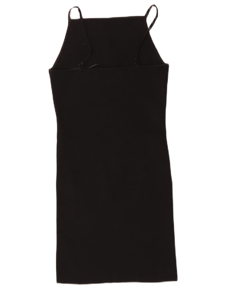 Vestido Slip Feminino Zara UK 8 Pequeno Preto