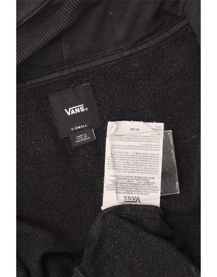 Suéter VANS masculino com capuz e zíper gráfico XS preto algodão