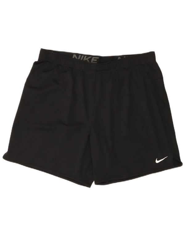 Shorts esportivos masculinos Nike Dri Fit 2XL poliéster preto