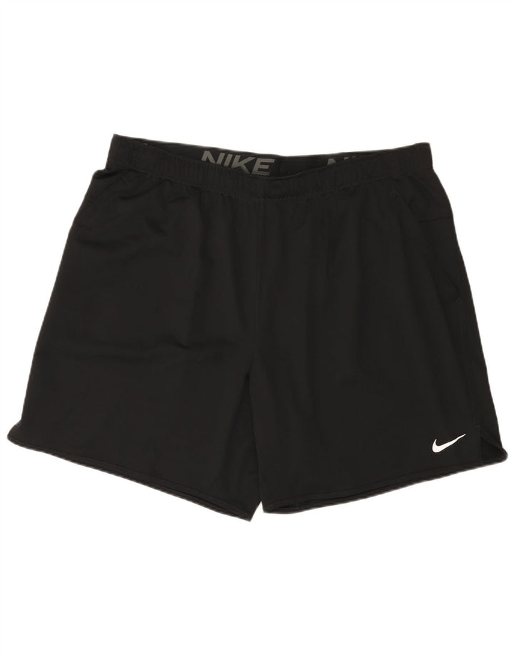Shorts esportivos masculinos Nike Dri Fit 2XL poliéster preto