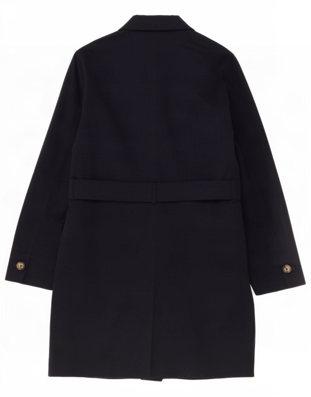Sobretudo feminino Marks & Spencer UK 10 pequeno poliéster azul marinho