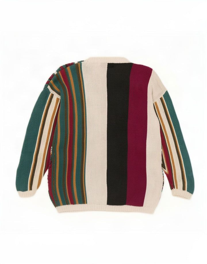Suéter feminino Reference Point com gola redonda UK 16 grande multicolorido N