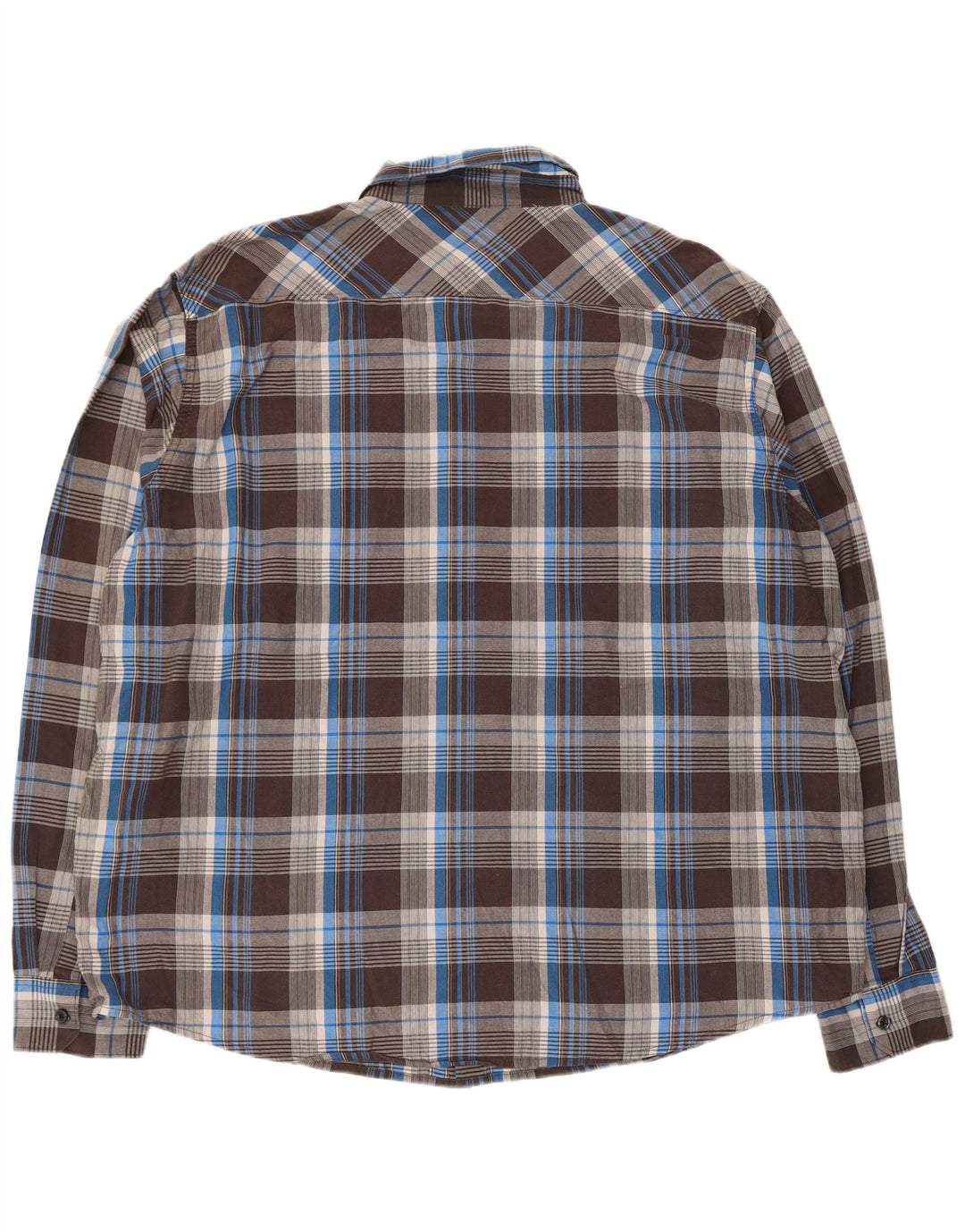 Camisa masculina Wrangler 3XL algodão xadrez marrom