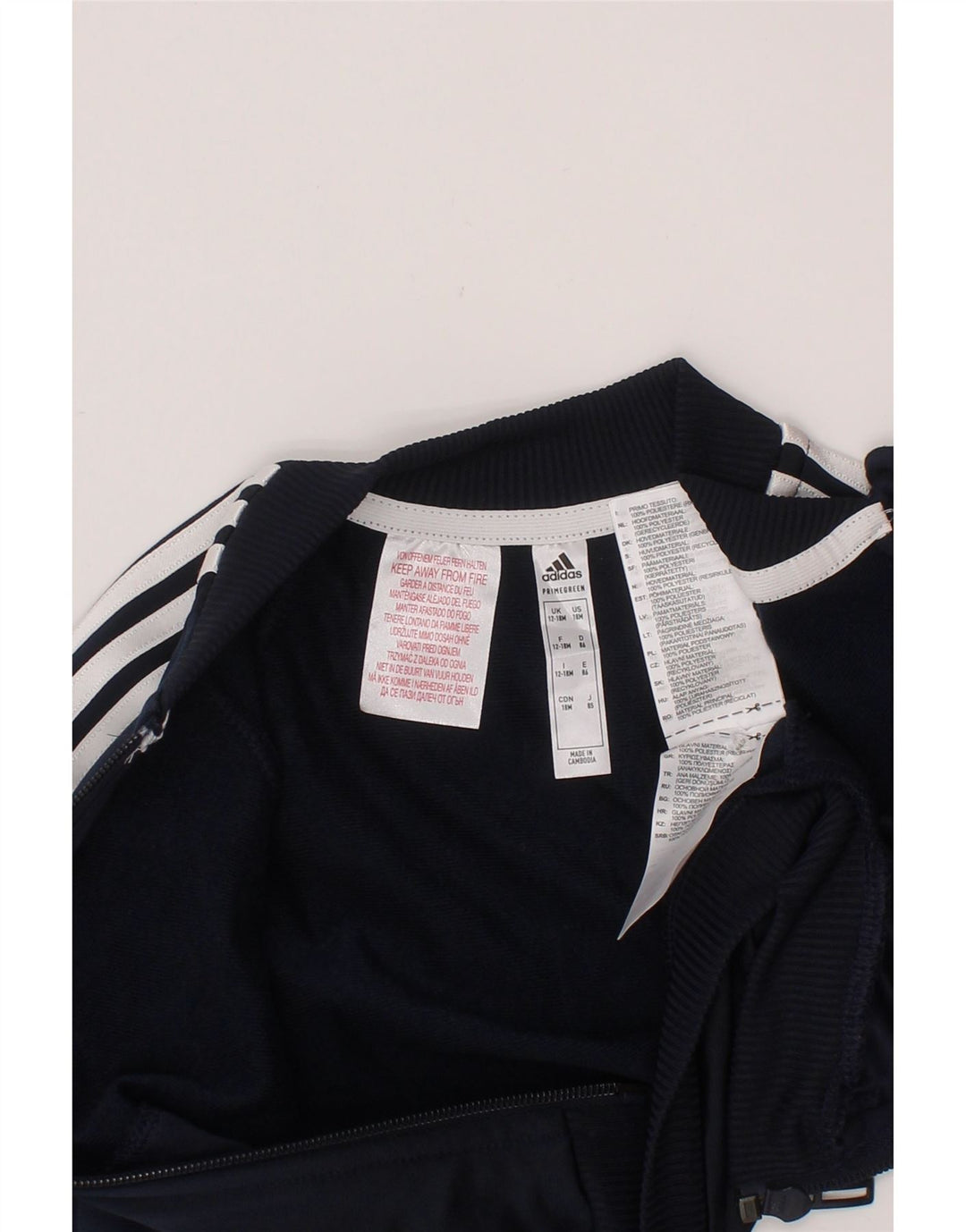 Casaco de treino ADIDAS para bebé menino 12-18 meses azul marinho poliéster