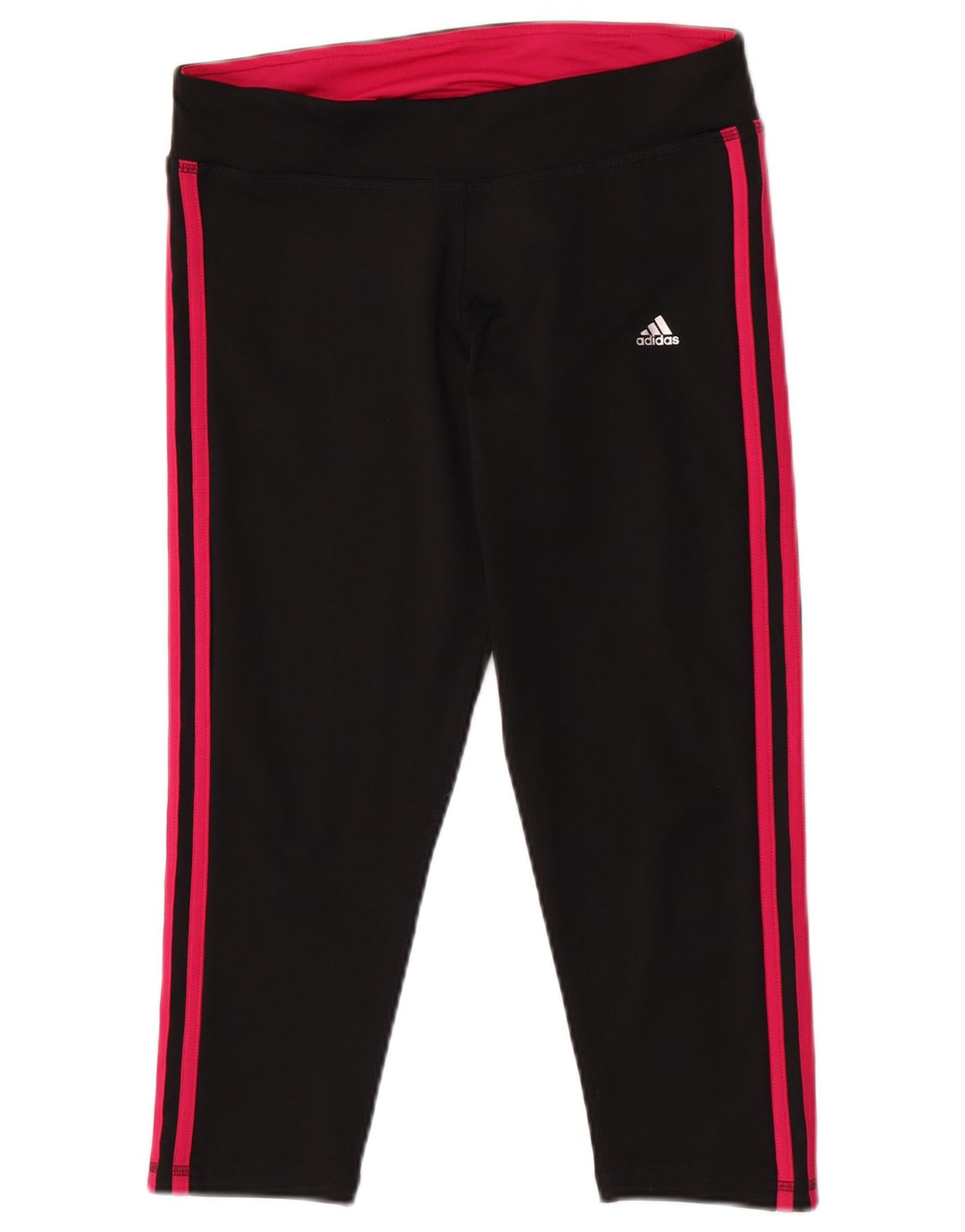 Adidas Womens Climalite Capri Leggings UK 12/14 Médio Preto Poliéster
