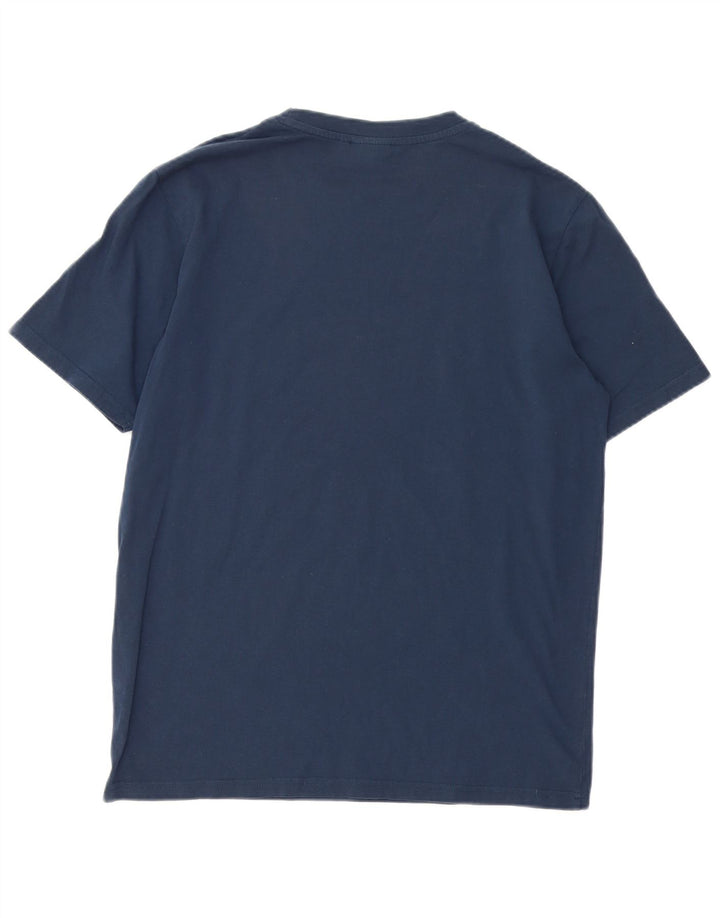 Ellesse Camiseta masculina gráfica top grande algodão azul marinho