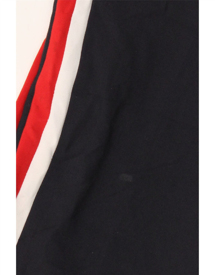 Calça feminina ZARA cortada grande W30 L24 azul marinho colorblock