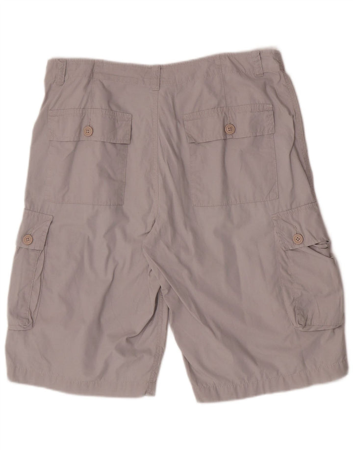 Shorts cargo masculino Marks & Spencer Blue Harbor W36 grande algodão cinza