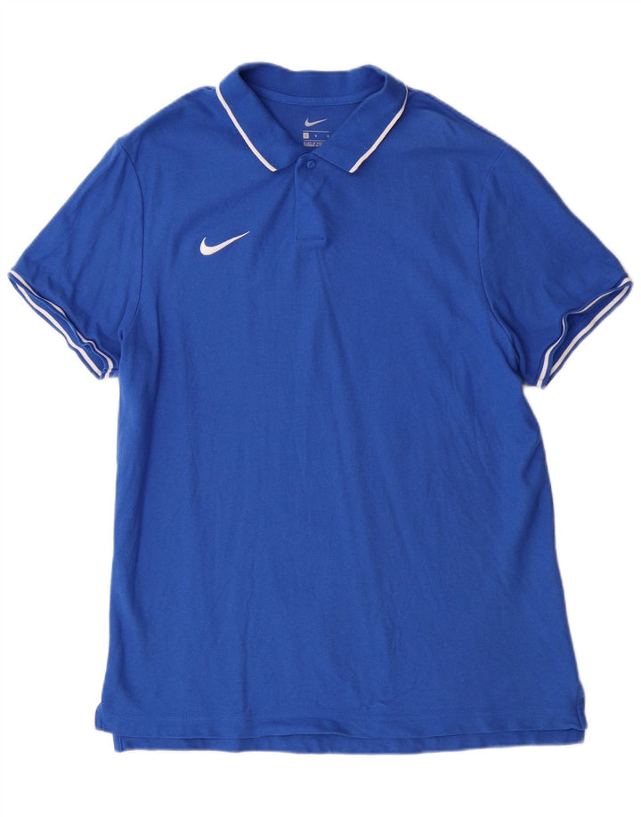 Camisa polo masculina Nike Regular Fit grande algodão azul