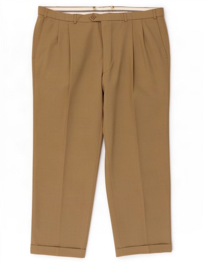 Calça masculina Marks & Spencer com pegged suit W44 L29 poliéster bege