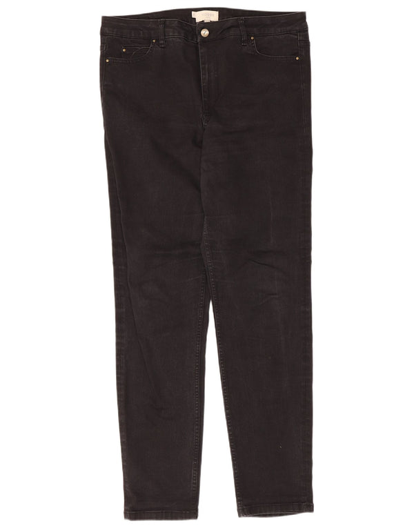 Hobbs Calça Jeans Feminina Slim UK 16 Grande W36 L30 Algodão Preto