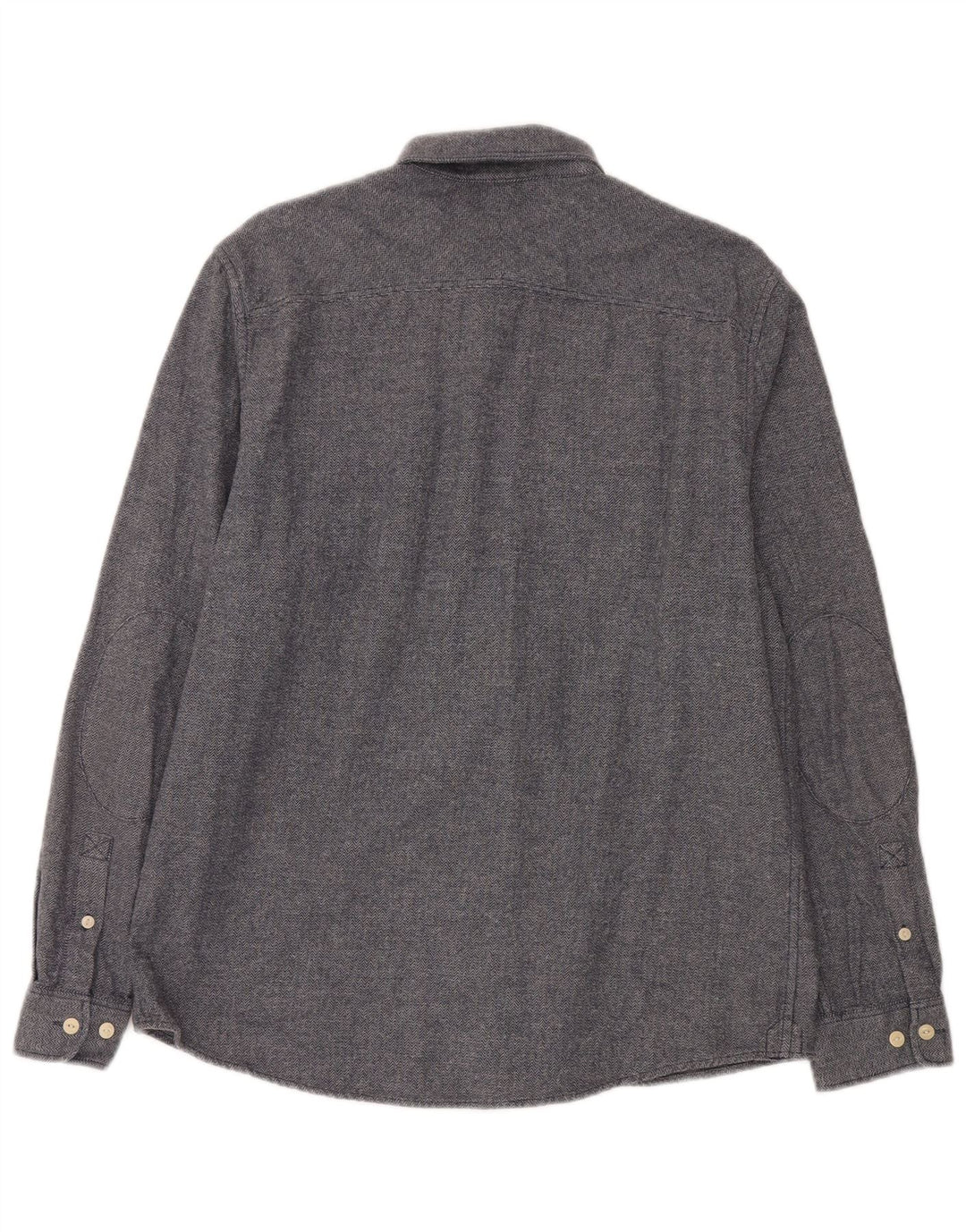 Camisa masculina Jack Wills grande algodão espinha de peixe azul