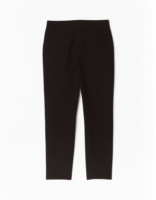 Calça casual feminina Marks & Spencer Reino Unido 10 pequena W30 L27 preta clássica