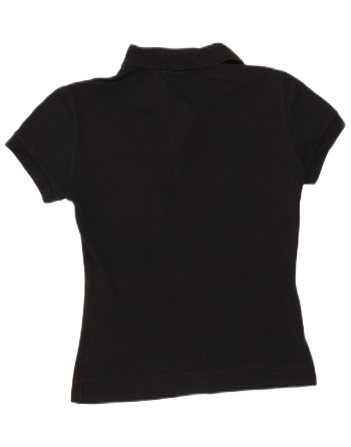 Camisa polo feminina Lacoste tamanho 38 algodão preto médio