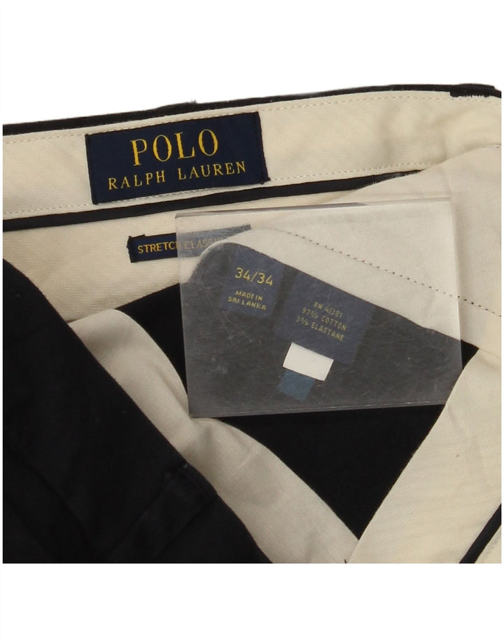 POLO RALPH LAUREN Calça Chino Masculina Reta W34 L34 Azul Marinho
