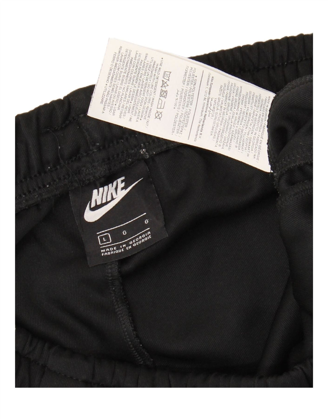 Calça de treino masculina Nike joggers grande poliéster listrado preto