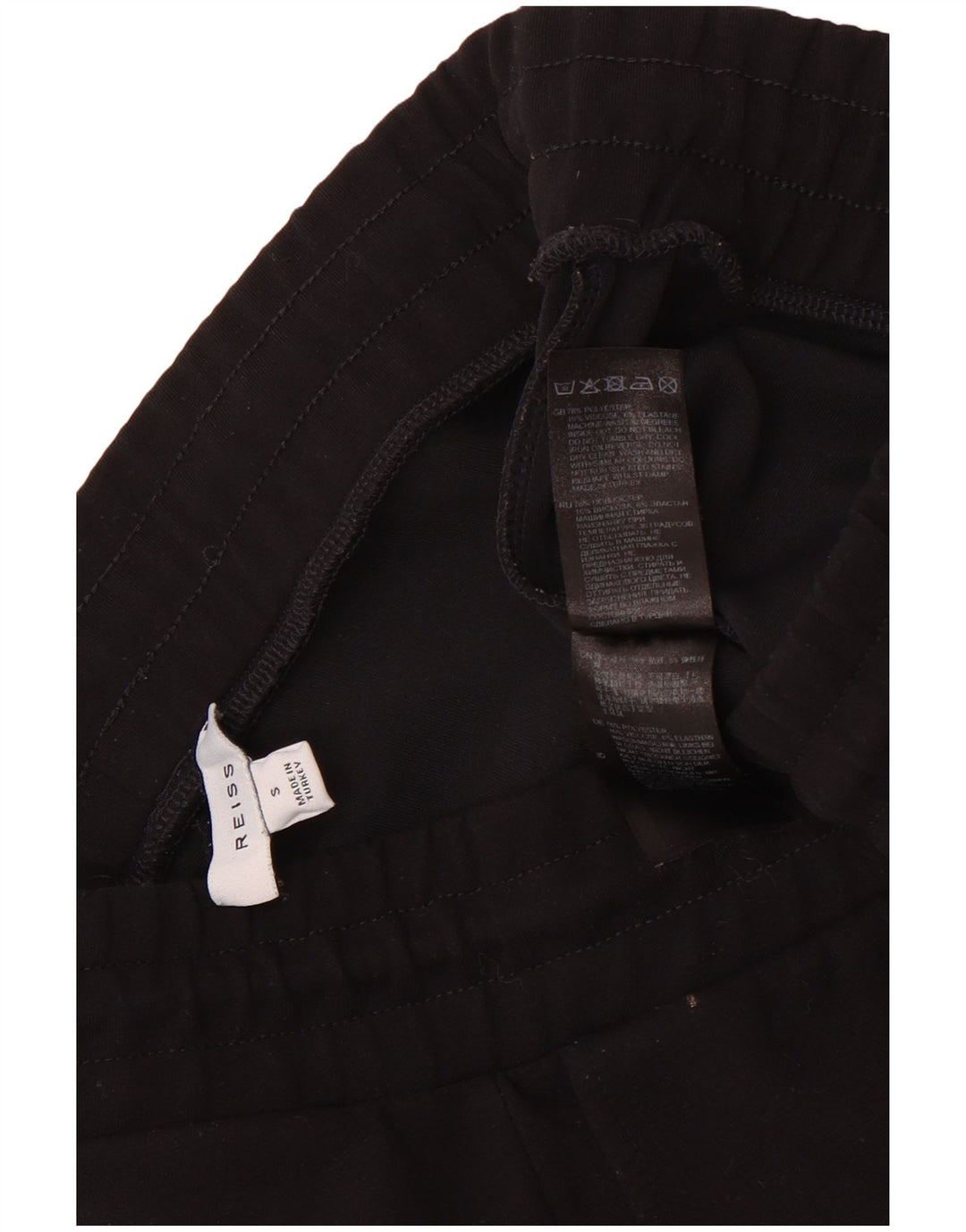 Calça de treino masculina Reiss joggers poliéster preto pequeno