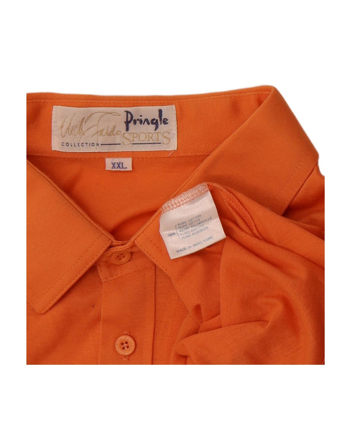 Camisa polo masculina PRINGLE 2XL algodão laranja