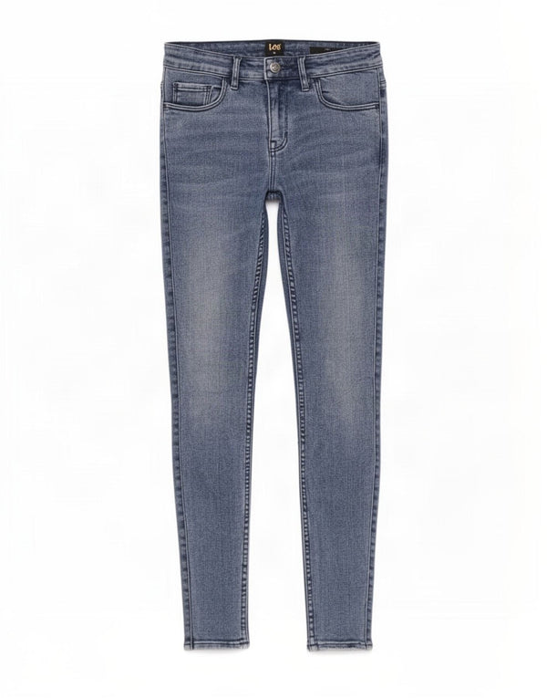 Lee Womens Licks Skinny Jeans Reino Unido 10 Pequeno W26 L30 Azul Algodão