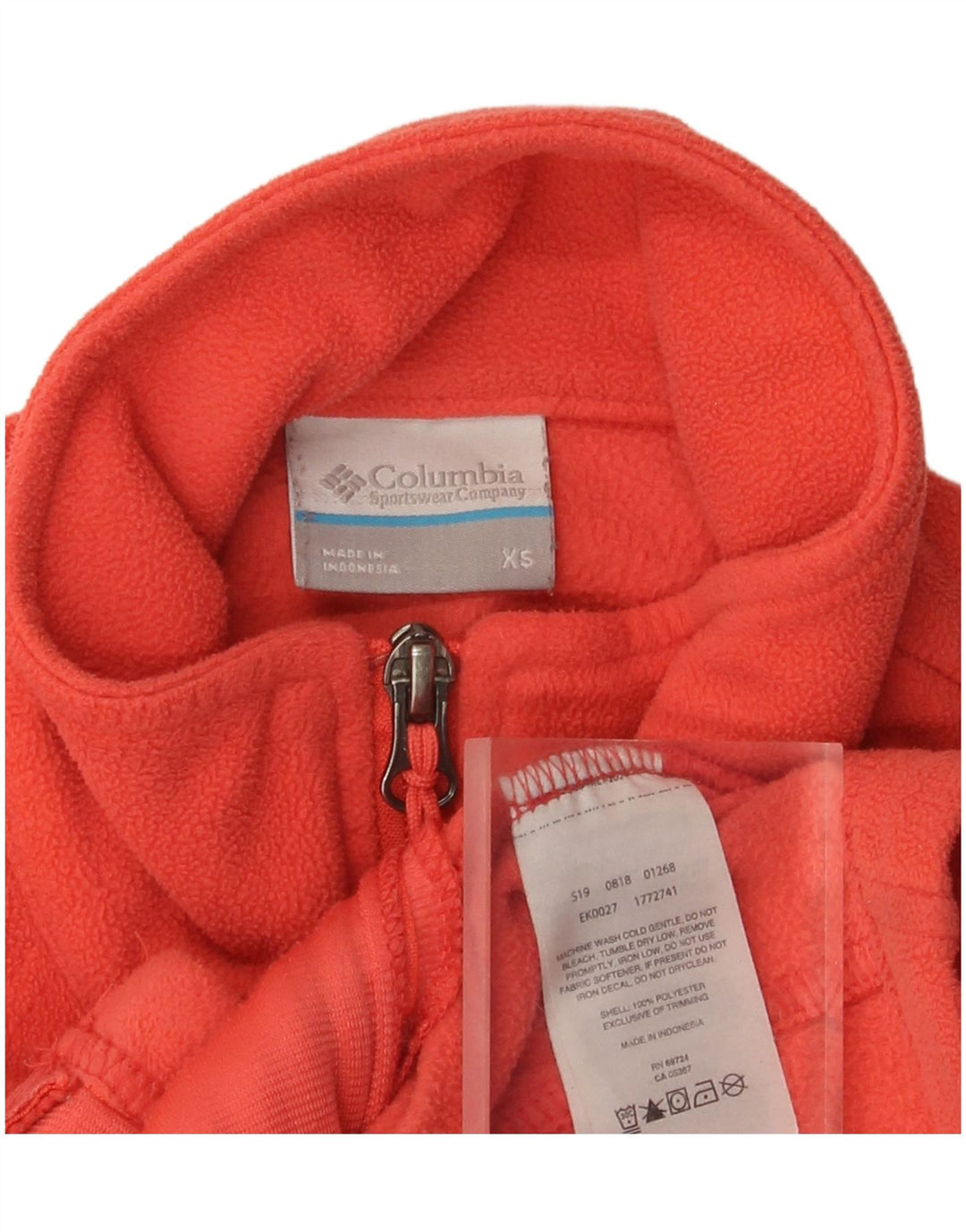 Columbia Womens Fleece Jacket UK 6 XS Pink Polyester