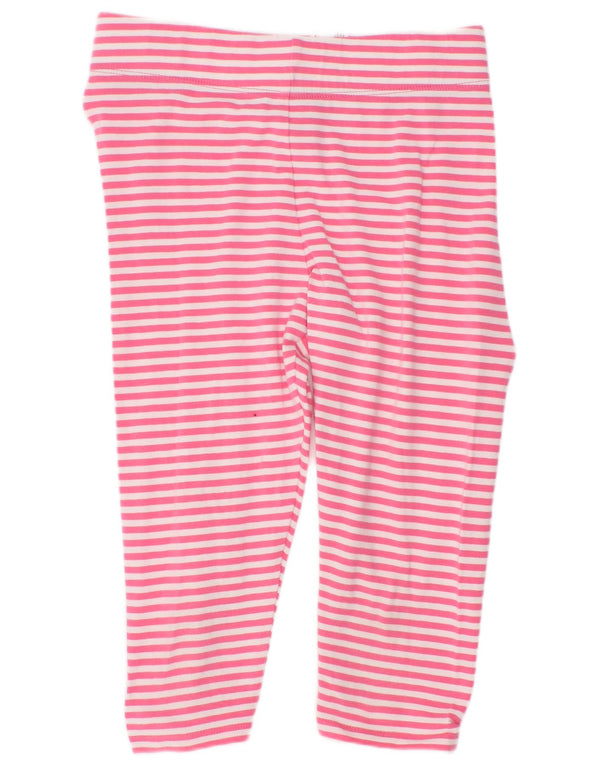 Leggings Boden Meninas 6-7 Anos Algodão Listrado Rosa