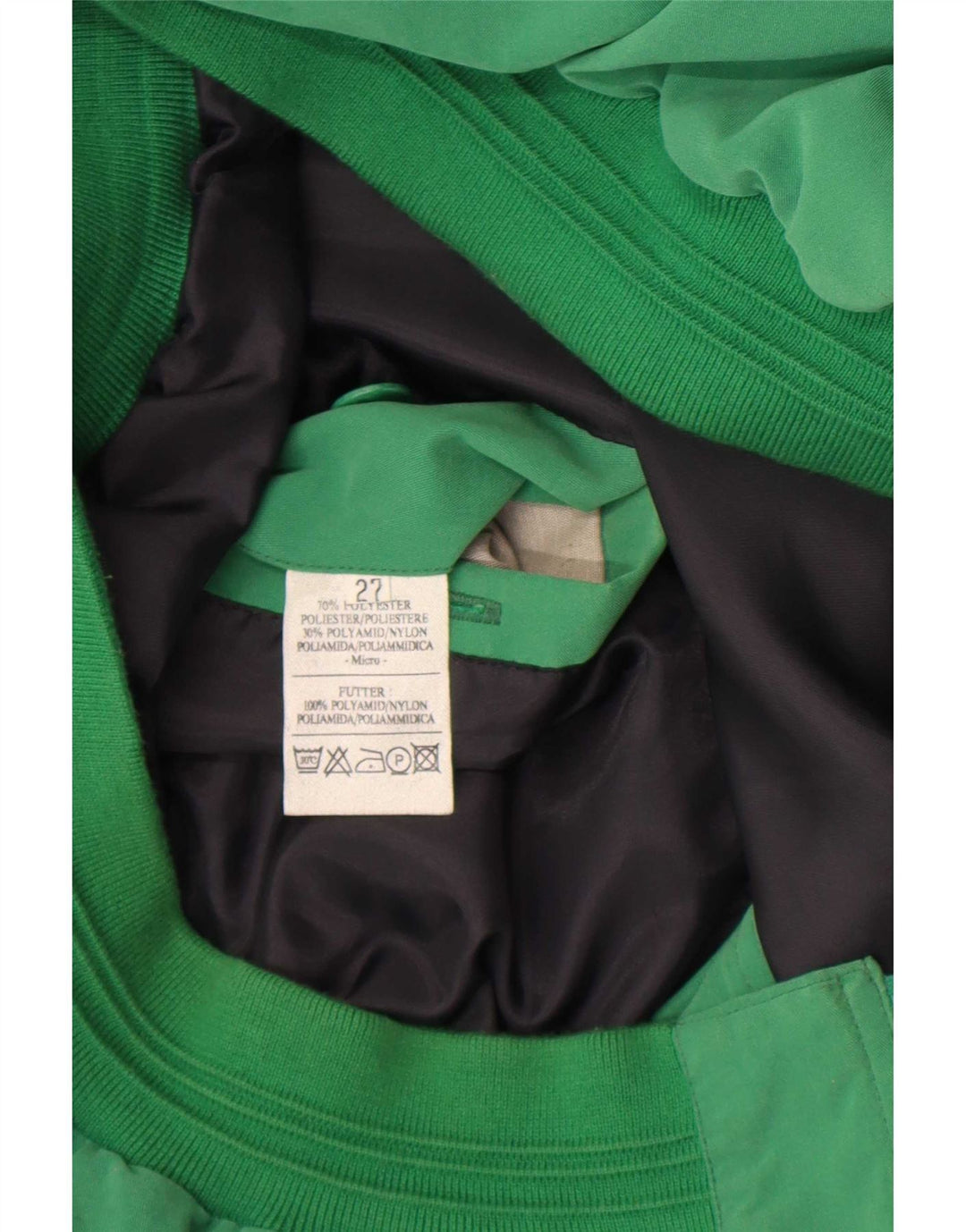 Jaqueta bomber masculina vintage UK 42 XL poliéster verde