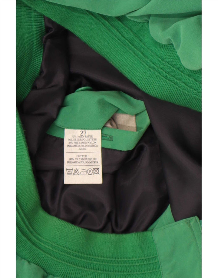 Jaqueta bomber masculina vintage UK 42 XL poliéster verde