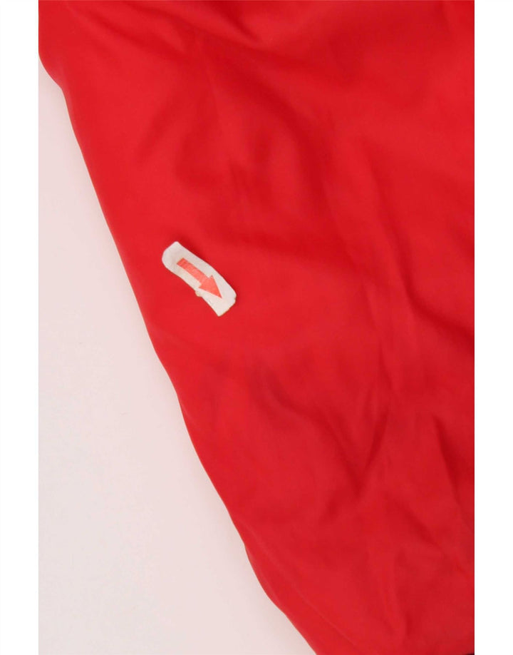 Jaqueta acolchoada reversível masculina vintage UK 38 bloco colorido azul marinho médio