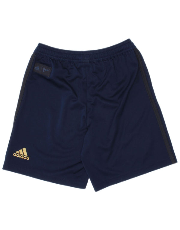Shorts esportivos Adidas Boys Manchester United 9-10 anos azul marinho poliéster