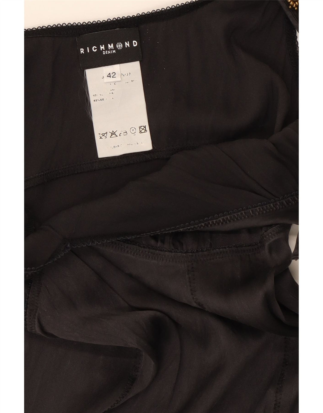Vestido feminino assimétrico sem mangas Richmond IT 42 médio preto