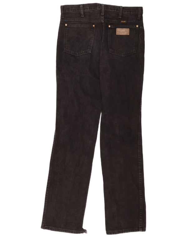 Jeans retos femininos Wrangler W31 L34 algodão preto