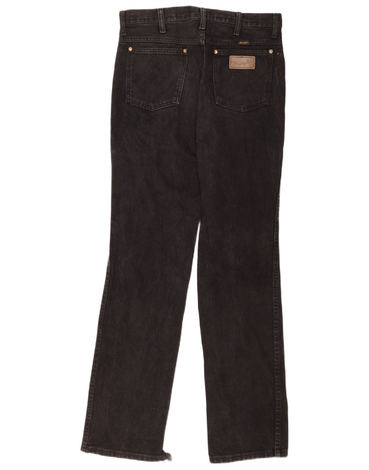 Jeans retos femininos Wrangler W31 L34 algodão preto