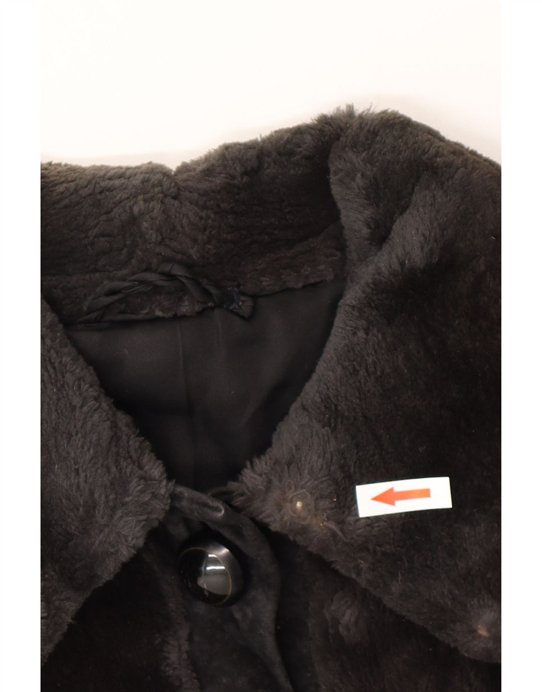 Jaqueta feminina vintage de camurça de pele sintética Reino Unido 12 marrom médio