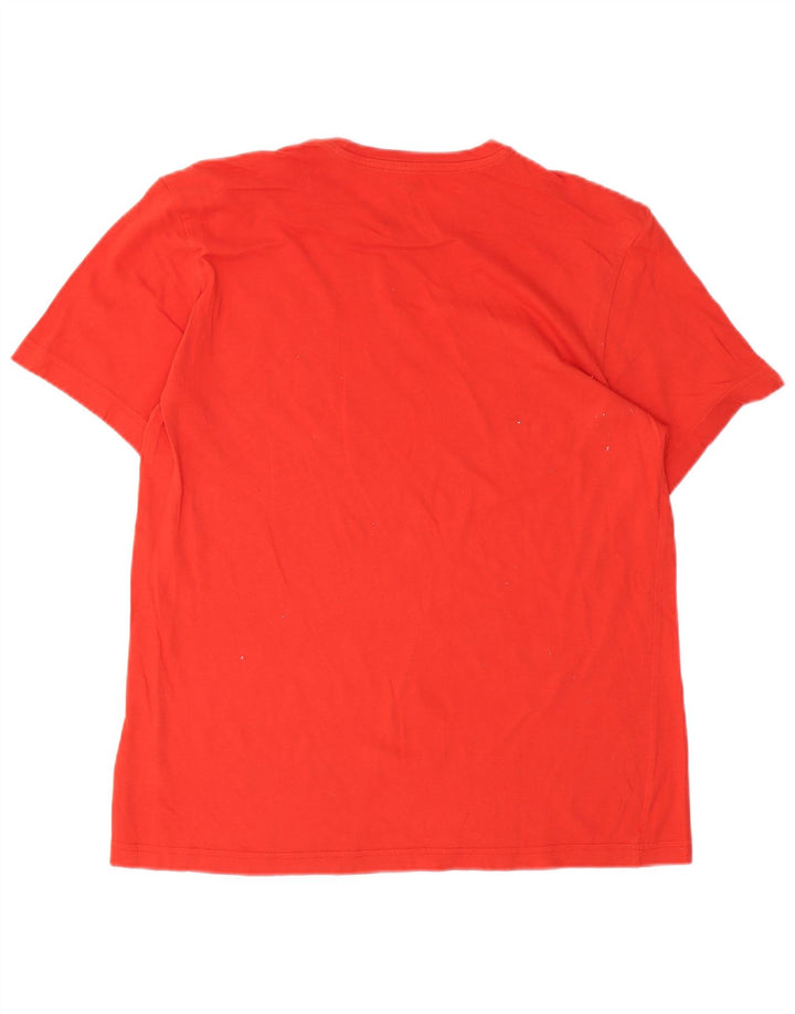 Camiseta gráfica masculina Reebok Top grande algodão vermelho