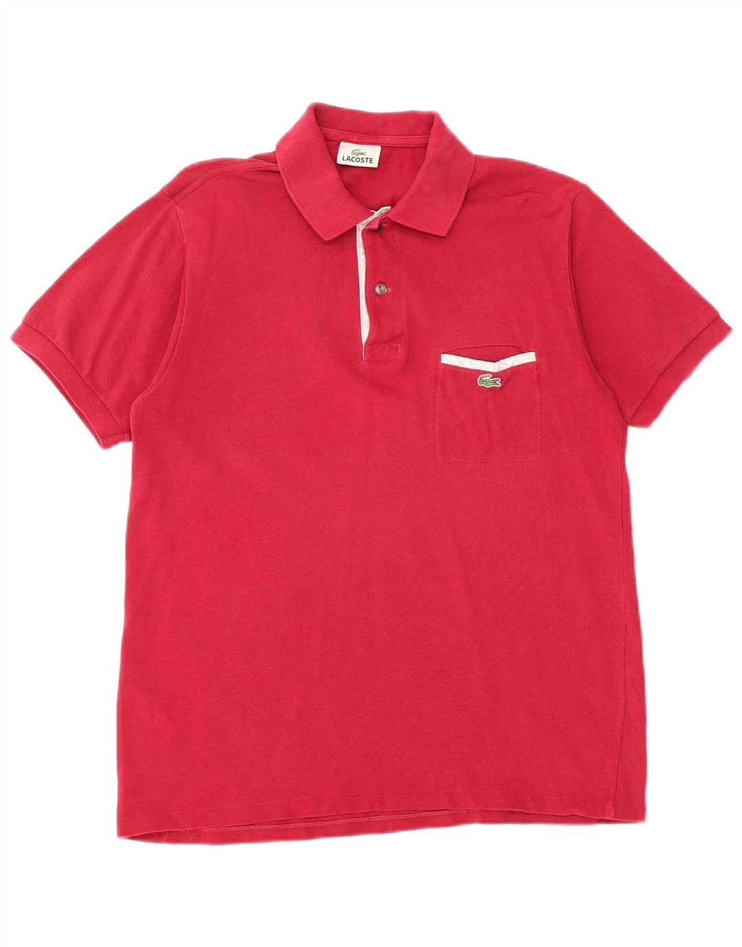 Camisa polo masculina LACOSTE tamanho 3 pequeno algodão rosa