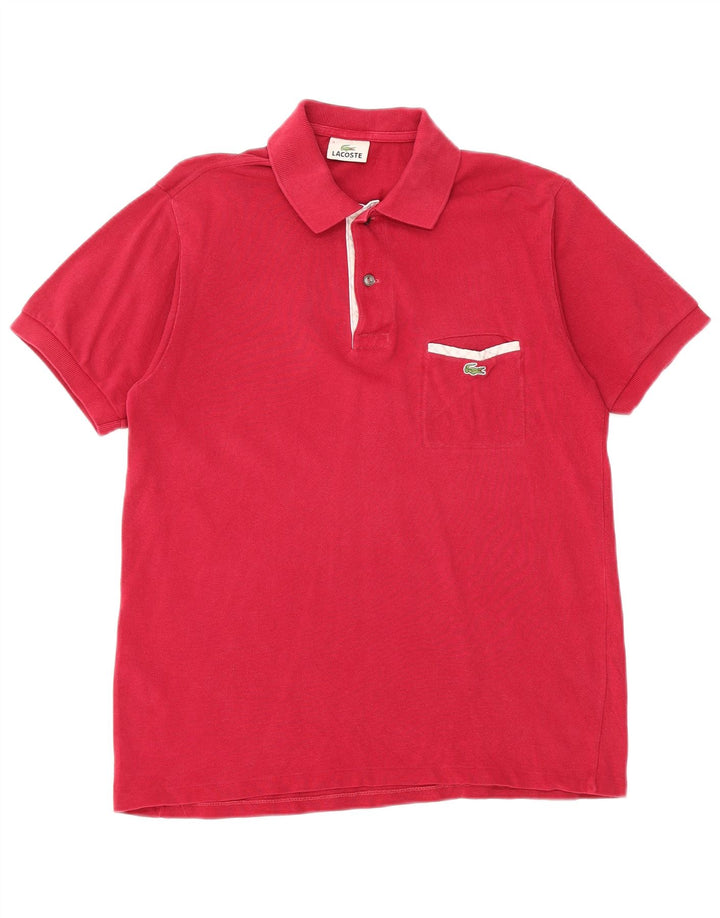 Camisa polo masculina LACOSTE tamanho 3 pequeno algodão rosa