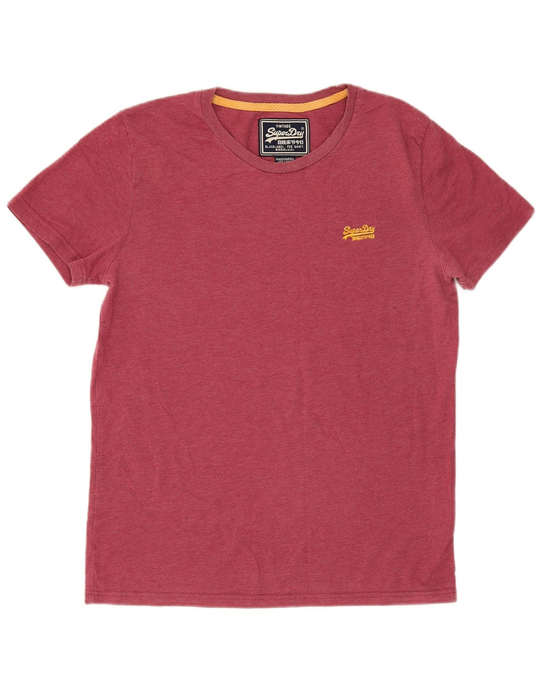 Superdry Mens Graphic T-Shirt Top Grande Algodão Vermelho
