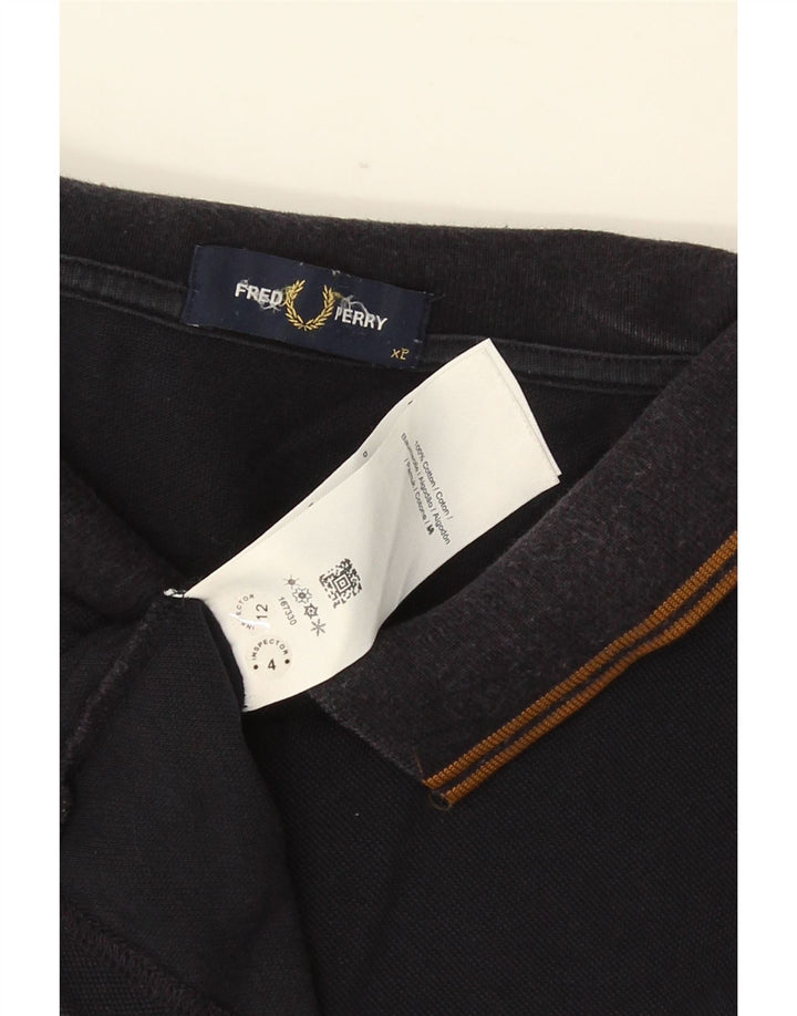 Camisa polo masculina Fred Perry XL azul marinho algodão