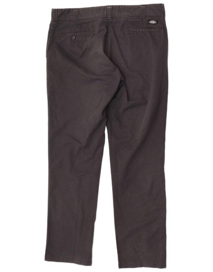 Calças Chino retas masculinas Dickies W36 L34 poliéster preto