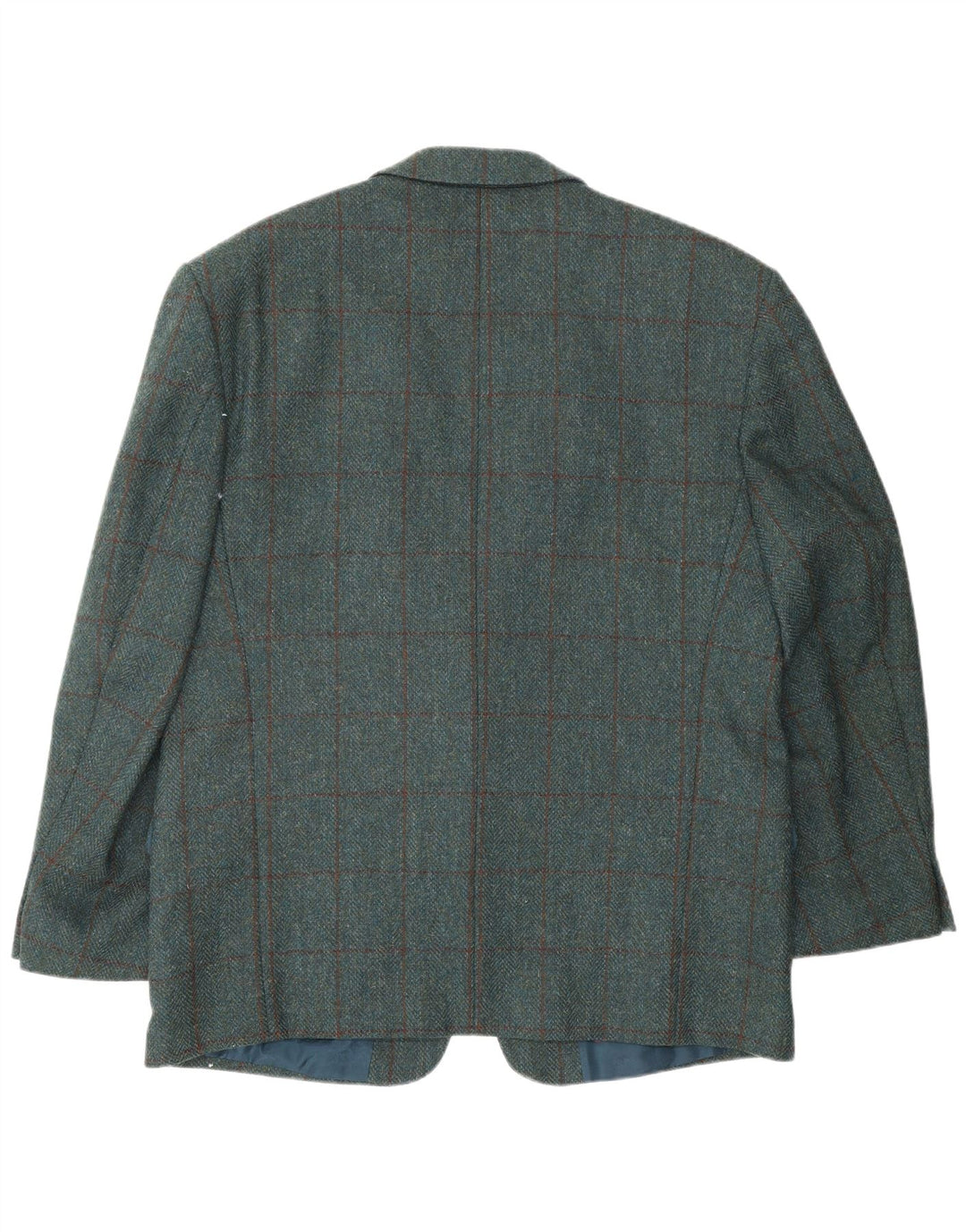 Jaqueta blazer masculina Canda com 2 botões Reino Unido 40 grande xadrez azul nova lã