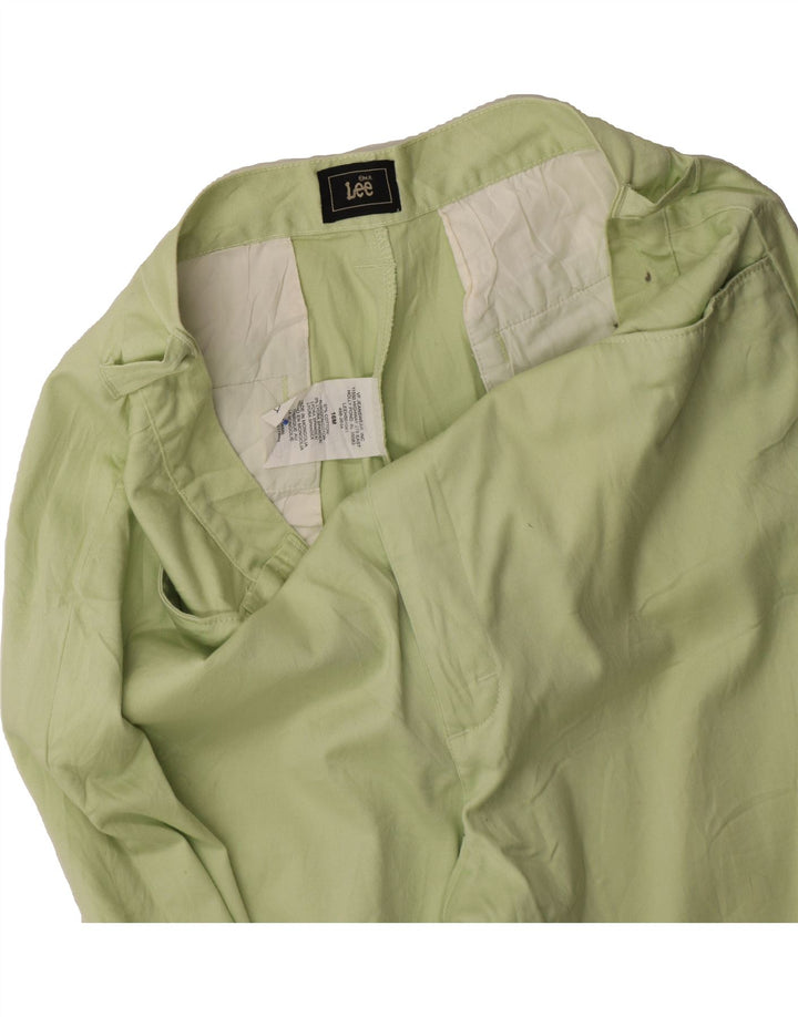 LEE Womens Straight Capri Trousers US 16 2XL W32 L19 Green Cotton Vintage Lee and Second-Hand Lee from Messina Hembry 