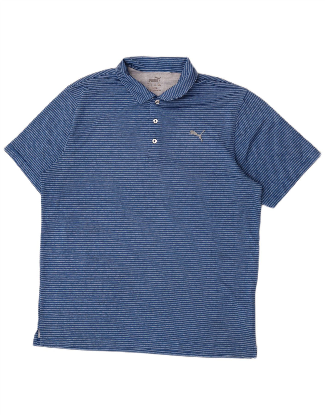 Camisa polo masculina Puma XL listrada azul poliéster