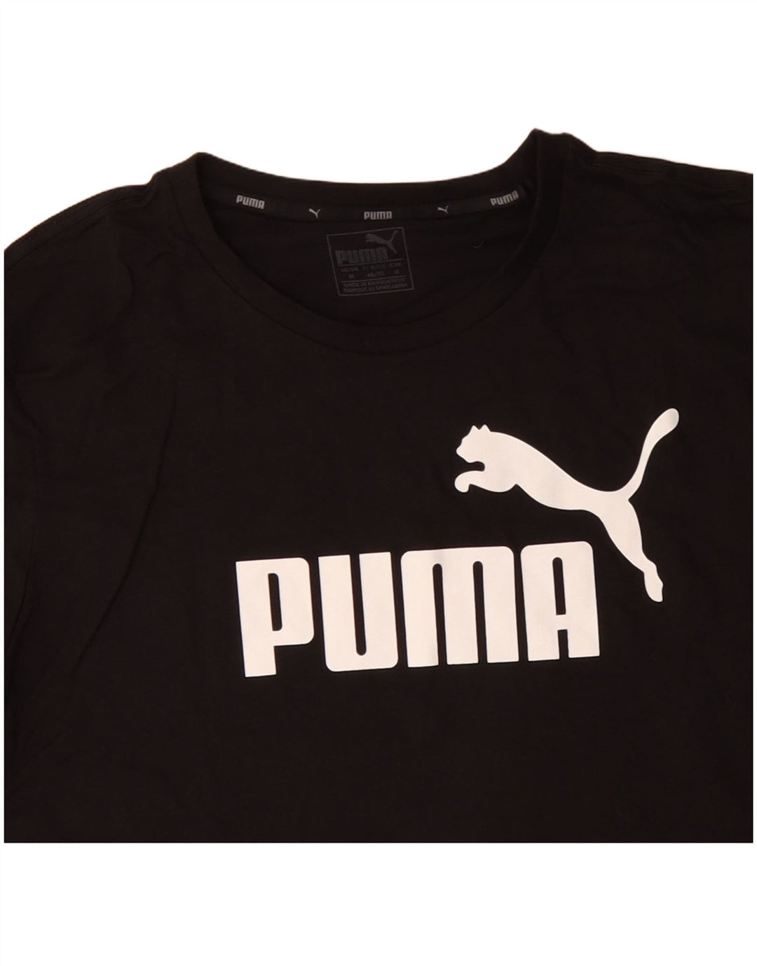 Camiseta masculina PUMA Graphic Top médio algodão preto