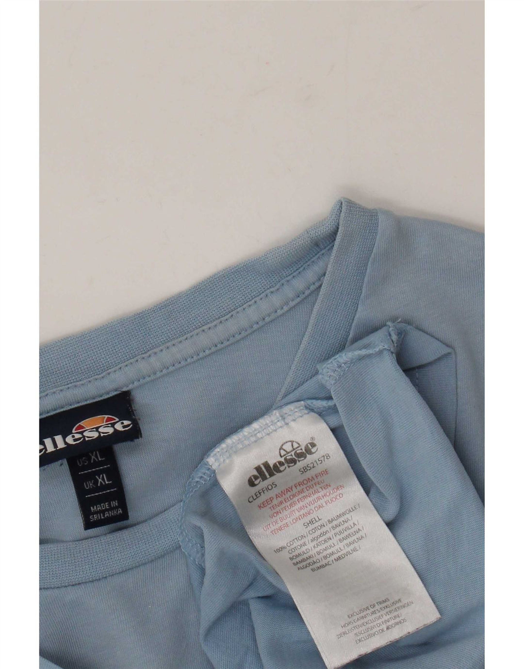 Camiseta Ellesse masculina gráfica Top XL algodão azul
