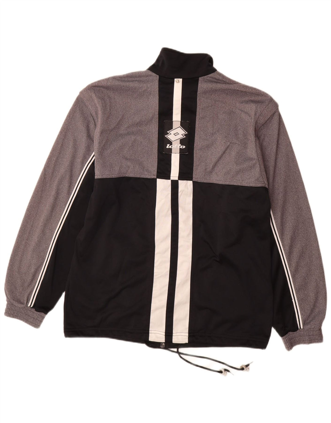 Lotto Mens Treino Top Jacket UK 40/42 Grande Cinza Colourblock Poliéster