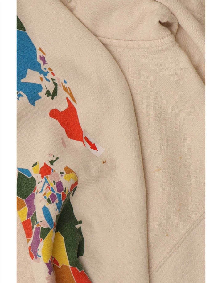 Vans masculino gráfico moletom com capuz grande algodão branco