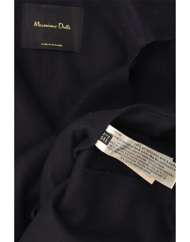 Casaco feminino oversized com peito duplo MASSIMO DUTTI EU 34 2XS azul marinho