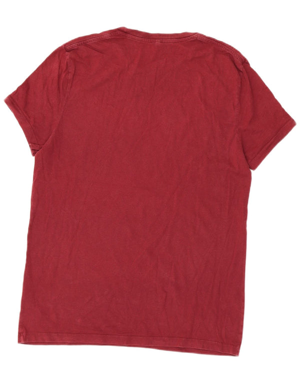 Camiseta masculina Jack Wills Top médio algodão Borgonha