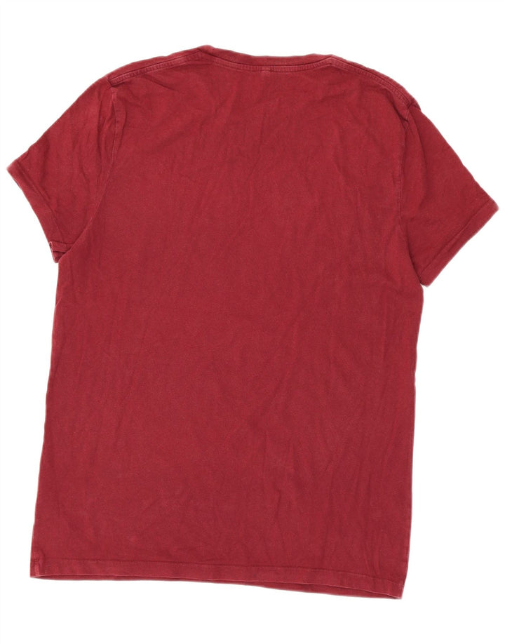 Camiseta masculina Jack Wills Top médio algodão Borgonha